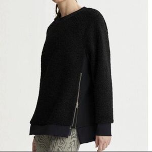 Varley Black Sweater with Side Zipper